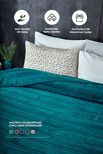 Evlen Home Collection Supersoft Soft Double Blanket Bedspread Mayer Turquoise
