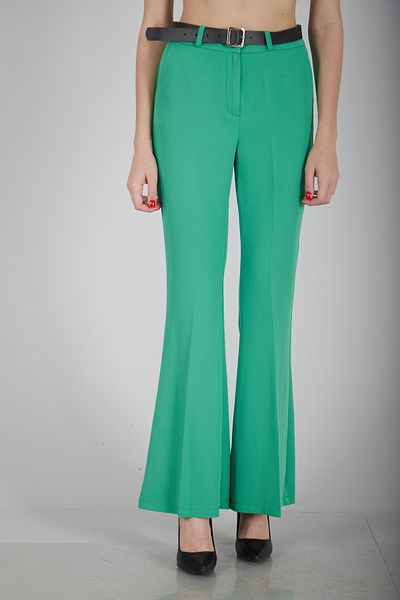Feminist Green High Waist Spaghetti Trousers -0303891