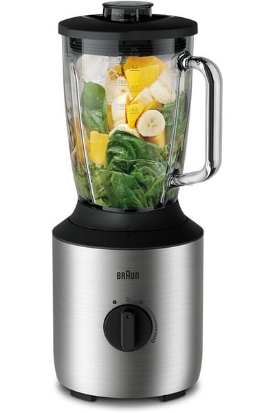 Braun PowerBlend Glass Jug Blender 800W, 1.5L, TriAction, Thermo resistant, Silent Blending - JB3273
