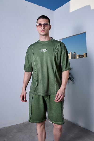 Ghetto off limits Κομψό σορτς με αναστρέψιμο λάδι που πλένεται