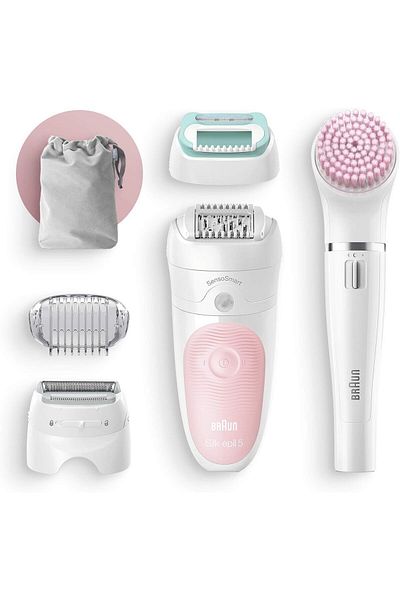 Braun Silk-epil Sensosmart, Cordless, Extra Sensitive Brush, 5 Extras & Face Epilator - Ses 5875