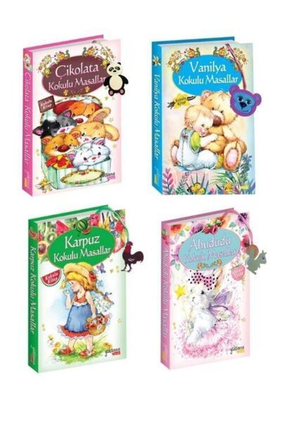 Yakamoz Yayınları Kokulu Masallar Seti 4 Kitap - Kokulu Ayraçlı Kitap