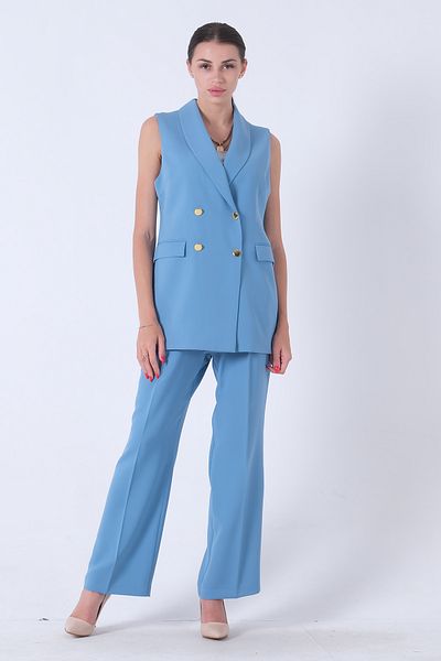Feminist Baby Blue Vest and Trousers Set -0106310