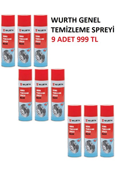 Würth Genel Temizleme Spreyi 500 Ml 9 lu (9 adet)
