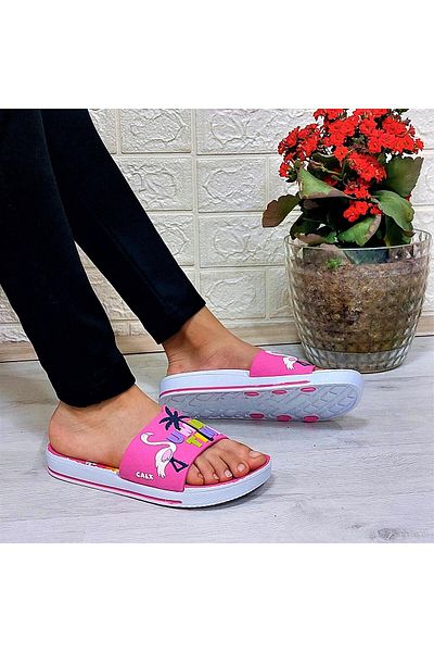 Calx 319 Model Pink-White 3D Printed Girls' Slippers