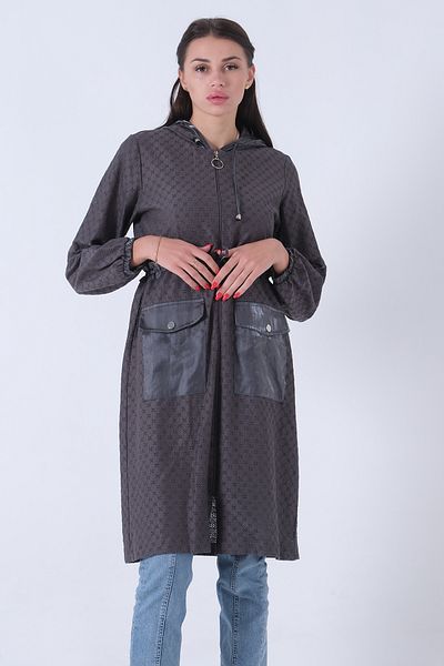 Feminist Gray Hooded Kangaroo - Pocket Detailed, Wrist Elastic0809026