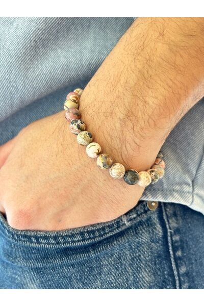 Luna Rhodochrosite Natural Stone Bracelet