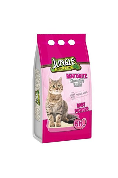 Jungle BENTONİT KEDİ KUMU İNCE PARFÜMLÜ 5 LT *4'LÜ