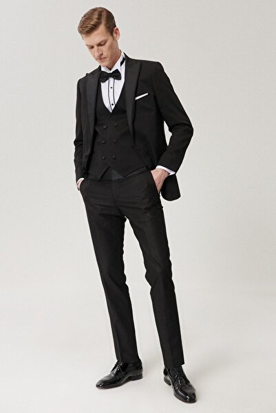 ALTINYILDIZ CLASSICS Men's Slim Fit Slim Fit Vest Tuxedo Groom Suit