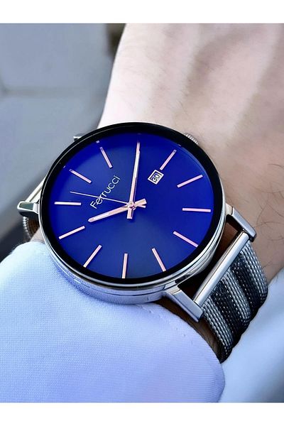 Ferrucci  Men's Straw Band Wristwatch