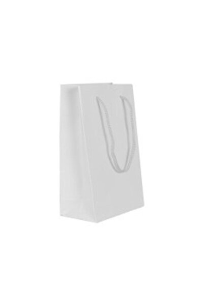 Muka Beyaz Lüks Karton Çanta 14x17cm Pakette 25 Adet.
