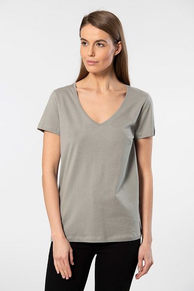 Wtshirt Tricou Milano Basic cu decolteu in V - 100% bumbac