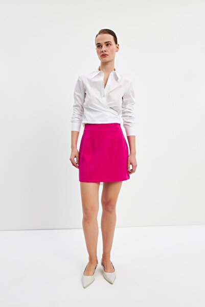 STELLA PULVIS Μίνι ροζ κρεπ φούστα