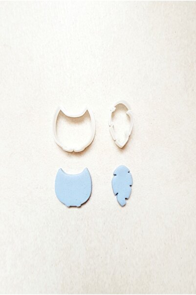 WE3D طقم قوالب لب سيراميك من طين البوليمر والريش مكون من قطعتين - 3 سم