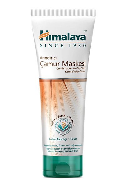 Himalaya Since 1930 Purifying Mud Mask with Peeling Effect, Fuller Soil, Walnut, Combination and Oily Skin, 75 ml