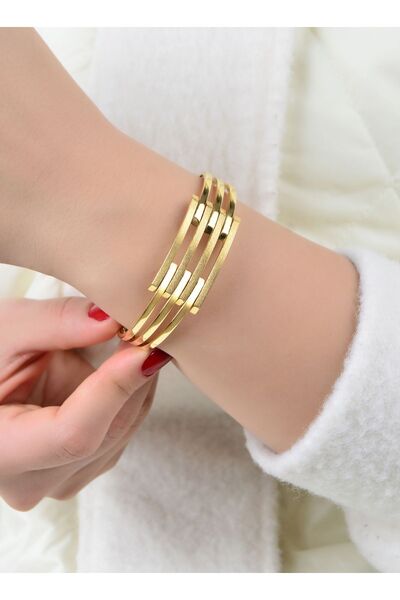 21.30 gr (GRAM) Dört Sıralı Kaburga Kelepçe 22 Ayar Altın