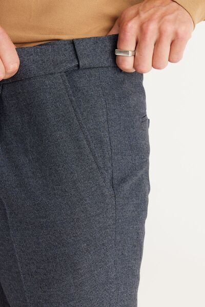 ALTINYILDIZ CLASSICS Erkek Lacivert Slim Fit Dar Kesim Desenli Beli Lastikli Esnek Pantolon