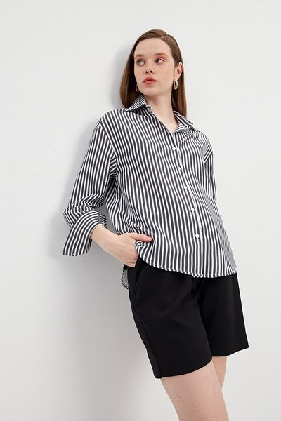 STELLA PULVIS Cămașă oversize cu dungi negre