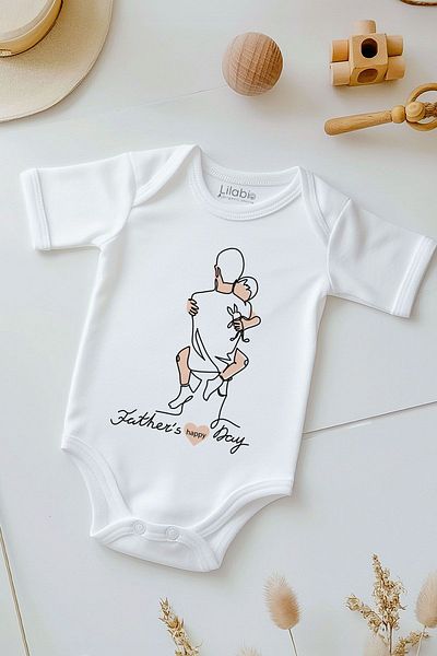 Lilabio Father's Day Baby Bodysuit - 100% Cotton