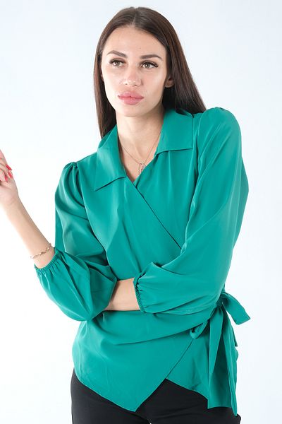 Feminist Bluză detaliată la două piept Emerald4202630