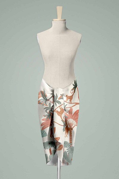 Pilloveland Monkey 100*150 cm - Μακρύ σιφόν Pareo και κοντό φόρεμα παραλίας Εναλλακτικό προϊόν