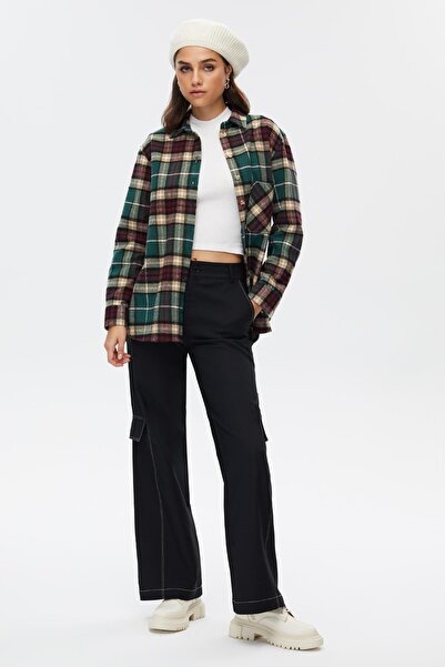 STELLA PULVIS Καρό γυναικείο πουκάμισο μονής τσέπης