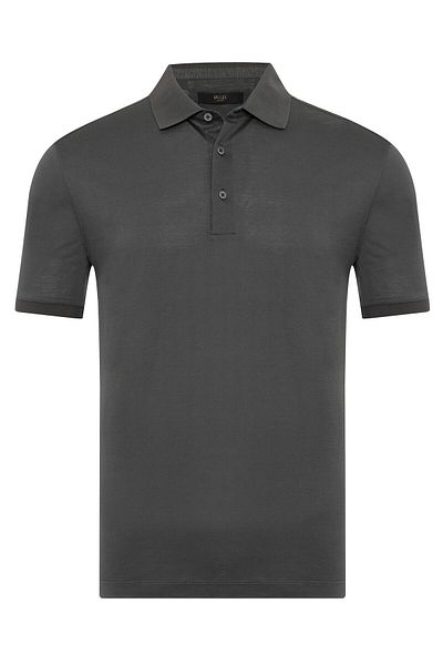 Gallus Khaki Polo Neck Regular Fit Mercerized T-Shirt