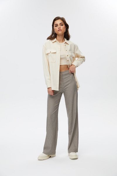 STELLA PULVIS Gingham Wide Leg Women's Trousers