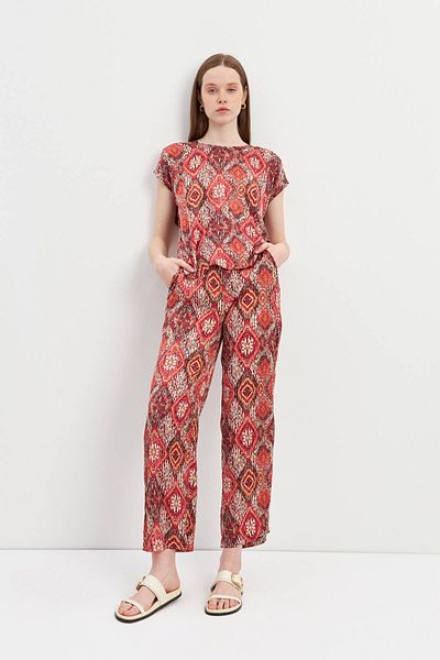 STELLA PULVIS High Waist Red Trousers - Elastic Waist