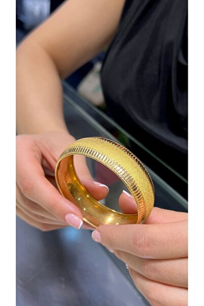 25 gr (Gram) Simli Kalemli Şarnel Bilezik 22 Ayar Altın