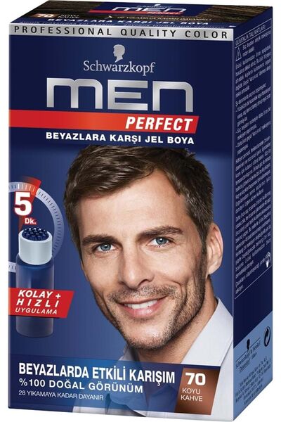 Schwarzkopf Men Perfect Saç Boyası 70 Koyu Kahve 80 ml