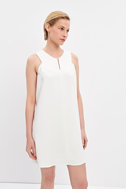 STELLA PULVIS Beyaz Halter Yaka Mini Elbise