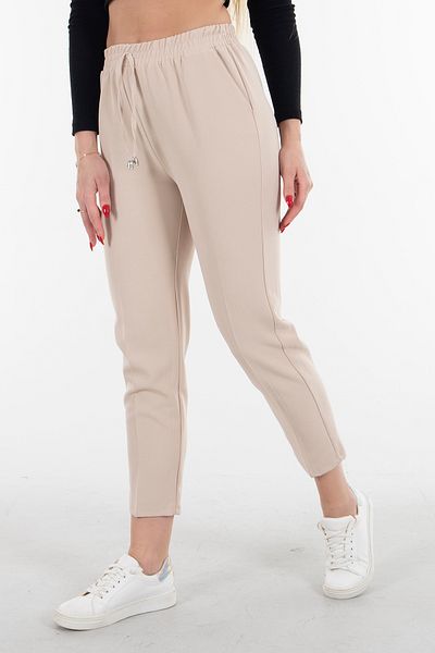 Feminist High Waist Elastic Trousers Stone3101101