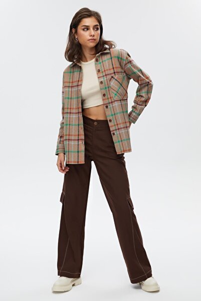 STELLA PULVIS Карирана дамска риза с един джоб