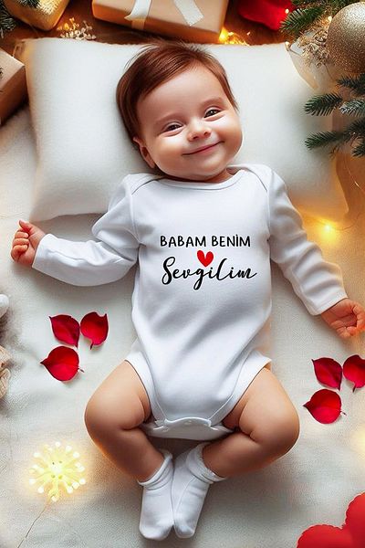 Lilabio Valentine's Day Themed Baby Bodysuit - Elegant Design