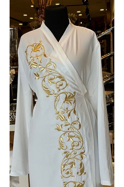 Antepiş Home Gold Color Glitter Embroidered Prayer Dress