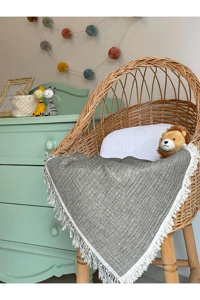 Mujo Baby&Kids 100*130 Cm 100% Cotton Muslin Blanket - 4 Layer Double Sided Baby-Child Blanket