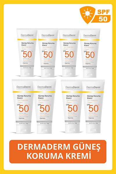 DermaDerm 8 Pieces SPF 50+ Sun Protection Cream - 100ml