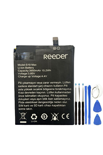 AXYA Reeder S19 Max Pil Batarya 3950 mAh+Tamir Seti