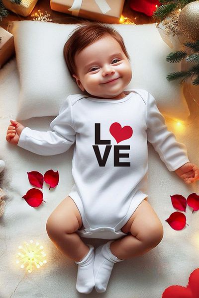 Lilabio Valentine's Day Themed Baby Bodysuit