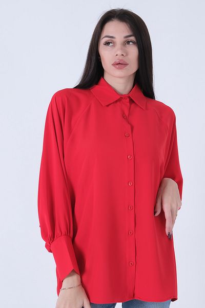 Feminist Judge Collar Oversize Shirt Red3972822