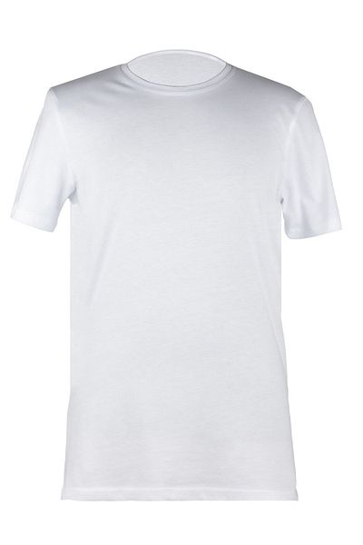 Kepler Design Men's White 100% Cotton Regular Fit Crew Neck Short Sleeve T-Shirt