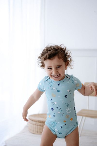 Lilabio 100% Cotton 2-Piece Short Sleeve Baby Bodysuit