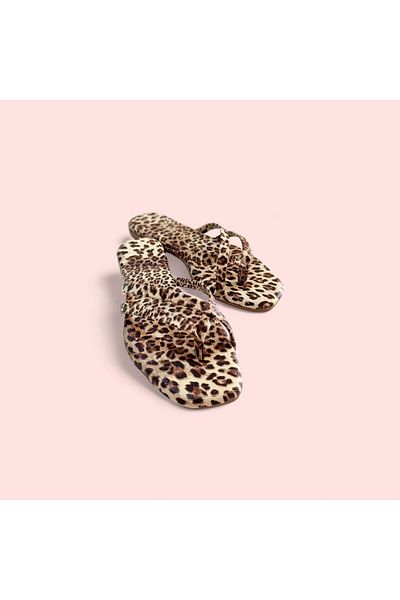 FURIA SHOES Leopard Patterned Flip Flops