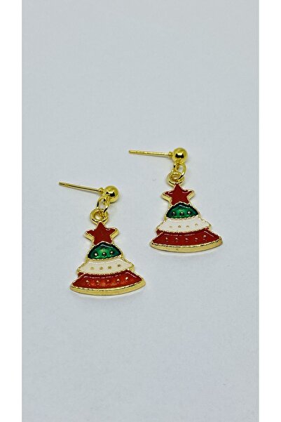 Porsuk Alternatif أقراط عيد الميلاد المصنوعة يدويا