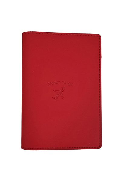 Smyrna Acar Mira Thermo Leather Passport Case Passport Holder Red