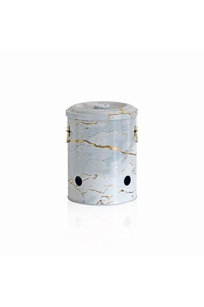 EVLE Ef180-51 Marble White Patterned Onion Holder, Onion Basket, Crisper