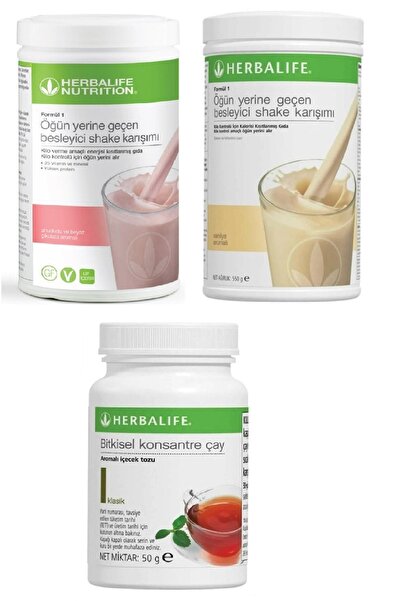 Herbalife 1 Ahududulu Ve Beyaz Çikolotalı Shake + 1 Çikolotalı Shake + 1 Klas...