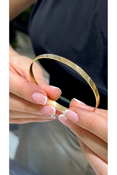 12 gr (Gram) Sarmal Desenli Kibrit Çöpü Bilezik 22 Ayar Altın