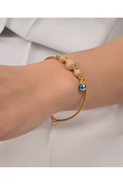 kuyumcu nurettin 10 gr (GRAM) Nazar Boncuklu Künye Bileklik 22 Ayar Altın